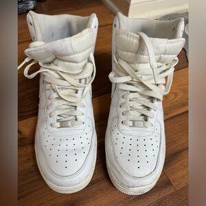 Nike AF1s White High-Top Sneakers